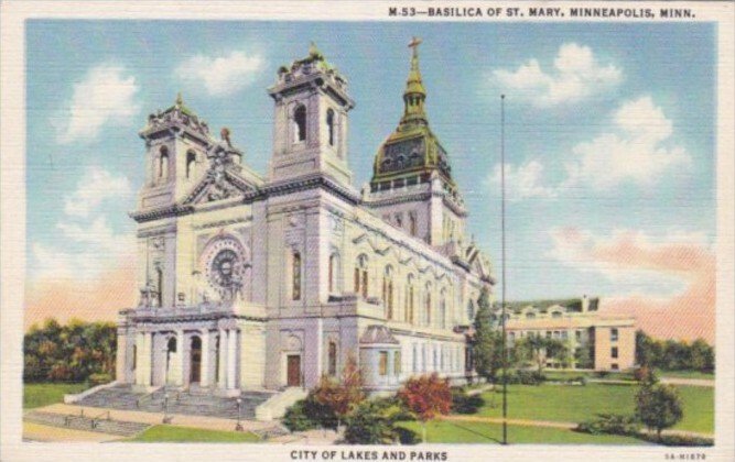 Church Basilica Of St Mary Minneapolis Minnesota Curteich