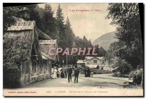 Old Postcard Luchon Buvette du Pre and thermal baths