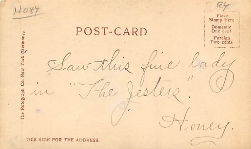 Maude Adams View Postcard Backing 