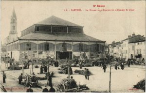 CPA CASTRES La Halle aux Grains et l'Eglise Saint-Jean (1087456)