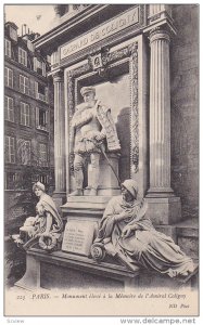 Paris , France , 00-10s ; Monument eleve a la Memoire de l'Amiral Coligny