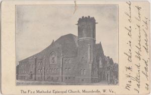 West Virginia W VA Postcard1917 MOUNDSVILLE First Methodist Church