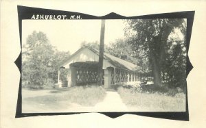 Postcard RPPC Photo New Hampshire Ashuelot 1950s Covered Bridge 22-14451