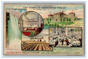 1912  The Home Of Shredded Wheat Niagara Falls New York NY Antique Postcard