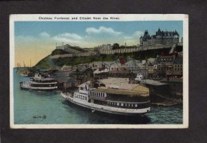 PQ QC Steamer Lauzon Steamship Chateau Frontenac Quebec City Carte Postale PC