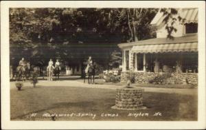 Bingham ME Horse Riding Maplewood Spring Camps Real Photo Postcard