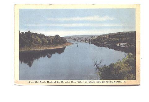 Bridge, St John River Valley, Pokiok, New Brunswick, Used 1941