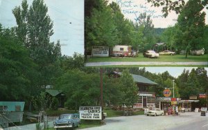 12692 Hiawatha Lodge & Gulf Gas Station, Cherokee & Bryson City N.C. 1964