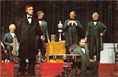 HALL OF PRESIDENTS Abraham Lincoln WALT DISNEY WORLD c1970s Vintage Postcard