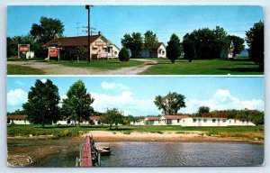 MENOMINEE, Michigan MI ~ Roadside Motel FRIENDSHIP HOUSE RESORT 1965  Postcard