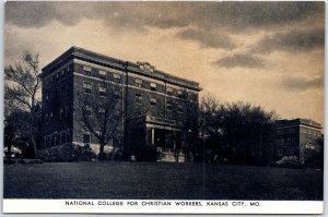 VINTAGE POSTCARD NATIONAL COLLEGE FOR CHRISTIAN WORKERS KANSAS CITY MISSOURI