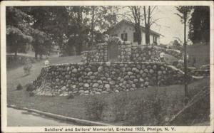 Phelps NY Soldiers & Sailors Memorial c1915 Postcard