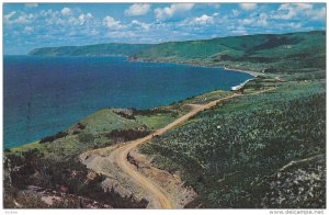 Coastal Scene on the Cabot Trail, CAPE BRETON, Nova Scotia, Canada, 40-60's