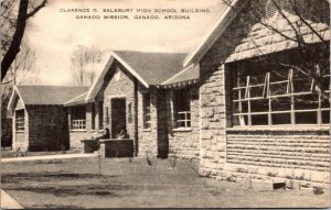 Postcard Clarence G. Salsbury High School Building in Ganado, Arizona~137164