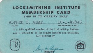 4- 1970s Certified Lock Smith Cards (61158)