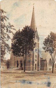 J47/ Princeton Wisconsin RPPC Postcard c1920s Lutheran Church  273