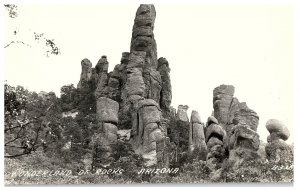 RPPC Postcard  Wonderland of Rocks Arizona Douglas Cancel 1949