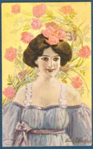 Pretty Lady & Pink Roses  a/s Edwin Wasko