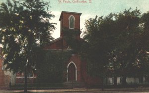 VINTAGE POSTCARD ST. PAUL' S CHURCH AT CHILLICOTHE OHIO IN EXCEPTIONAL CONDITION