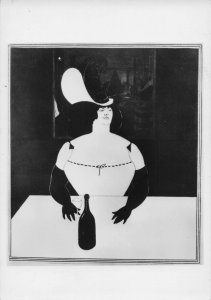 Aubrey Beardsley The Fat Woman Tate Gallery Painting Postcard