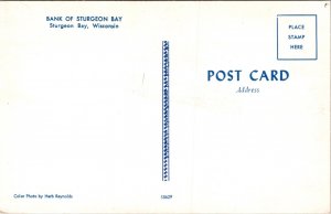 Postcard Interior of the Bank of Sturgeon Bay in Sturgeon Bay, Wisconsin