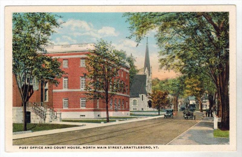 Vermont  Brattleboro  POST OFFICE and COURT HOUSE North Main Street