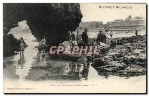 Old Postcard Biarritz Under the rock of & # 39artillerie
