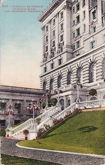 Carlifornia San Francisco Stairway To Terraces Fairmont Hotel