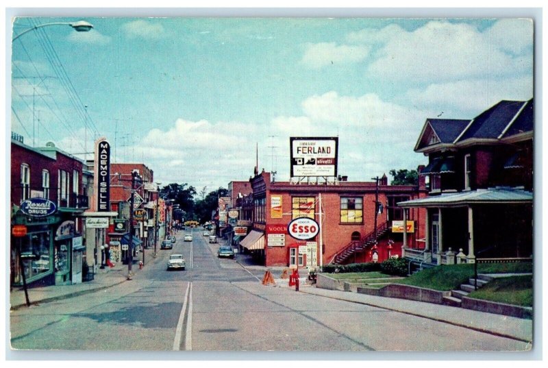 c1960's Hériot Street Drummondville Quebec Province Canada Vintage Postcard