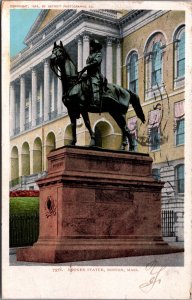 Hooker Statue Boston Massachusetts Vintage Postcard C149