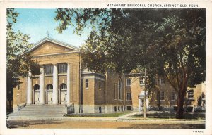 J39/ Springfield Tennessee Postcard c1940s Methodist Episcopal Church 80