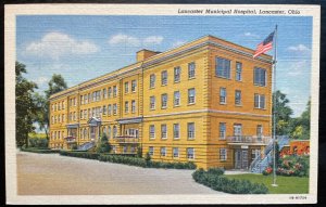 Vintage Postcard 1941 Lancaster Municipal Hospital, Lancaster, Ohio (OH)