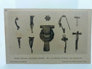 Roman Bronze Brooches Colchester Museum Vintage Postcard