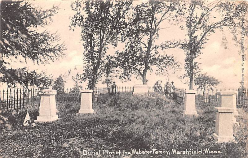 Burial Plot of the Webster Family Marshfield , Massachusetts MA  