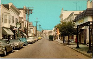 Washington Street Looking East Business District Cape May NJ Vtg Postcard P34