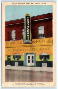 NORTH BAY, Ontario, Canada ~ Roadside CHICAGO RESTAURANT c1940s Postcard