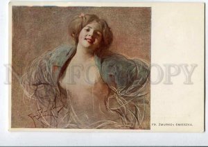 3078045 NUDE Woman BELLE by ZMURKO vintage Art Nouveau PC