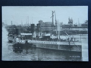 Wales CARDIFF DOCKS & Paddle Steamer S.S. DEVONIA c1906 Postcard by M.J.R.B.