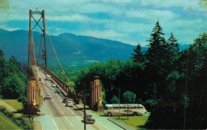 Canada Entrance to Lion's Gate Bridge Vancouver Vintage Postcard 07.52