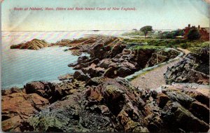 Rocks at Nahant, MA, Cost of New England Vintage Postcard S31