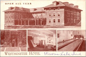 Postcard Westminster Hotel in Winona Lake, Indiana