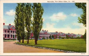 Postcard VT Colchester - Barracks - Fort Ethan Allen