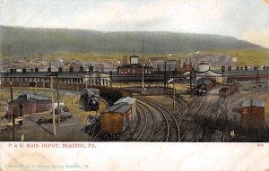 P & R Main Depot Reading, Pa.,USA Pennsylvania Train Unused 