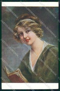 Artist Signed Martin Kavel Salon de Paris Lady serie 1715 cartolina XP9439