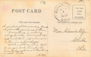 LP55   Bowerston    Ohio Postcard  RPPC  Lutheran Church