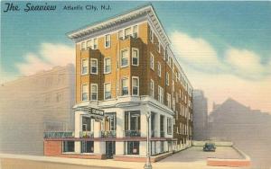 Atlantic City New Jersey Autos 1940s The Seaview Hotel Postcard Tichnor 1782