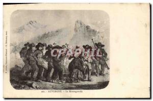 Old Postcard Folklore Auvergne The Mountaineer Bourree