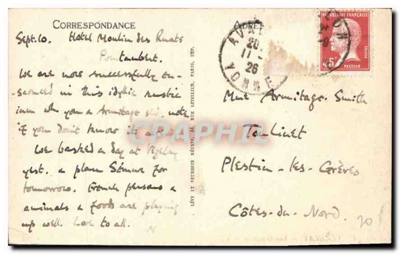 Postcard Old Vezelay General view