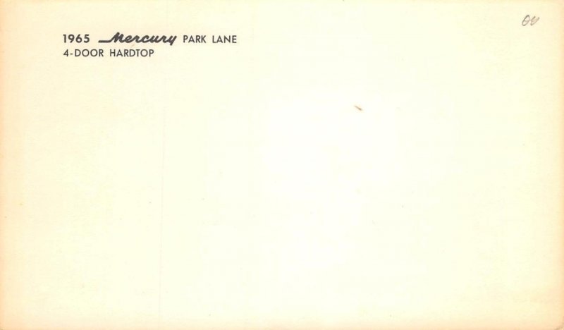 1965 MERCURY PARK LANE 4-Door Hardtop Classic Car Automobile Vintage Postcard