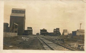 McHenry ND Railroad Station Train Depot Buildings RPPC